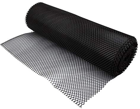 We Can Source It Ltd - Bar Shelf Liner Matting Roll - Black 61cm x 10m Glass Matting Mesh Pub Bar (Black)