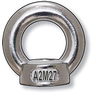 Ringmutter M27 | A2 Edelstahl | ähnlich DIN 582 | gegossen | V2A | 108 mm