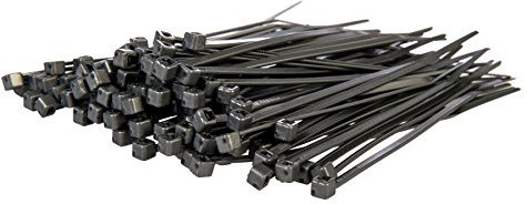 GTSE 4” Silver/Gray Zip Ties, 100 Pack, 18lb Strength, UV Resistant Nylon Small Cable Ties, Self-Locking 4 Inch Tie Wraps