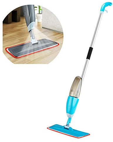 RONGJJ Trapeador, Eliminación De Suciedad, Operación con Una Mano, Trapeador, Uso En Seco, Húmedo, Mango Telescópico, Escurridor, Piso De Baldosas, Baño, Garaje, Blue, 120cm(47inch)