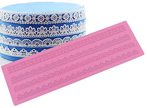 Blume Muster Silikon Spitze Matte Kuchen Matte Fondant Mold Silikon Kuchen Spitze-Form Backen Spitze Silikonmatte Kuchen Dekorieren Hilfsmittel Für Tortendeko Spitze Effekt Fondant Klassisch Muster