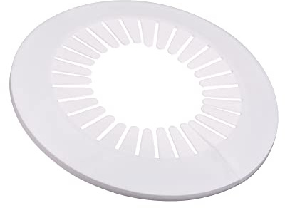 sourcing map Rohrabdeckungsdekoration, 90 mm-100 mm, PP-Kunststoff, Rosette, Wasserrohr-Abflussleitung, Weiß, 4 Stück