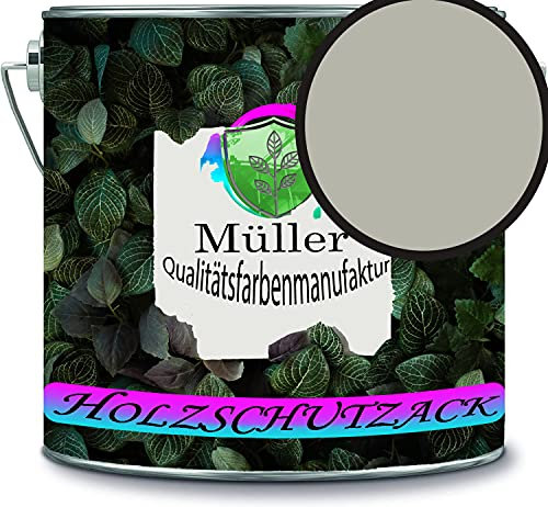 Holzschutzlack Holzlack Holzlasur wetterbeständiger Langzeitschutz Wetterschutzfarbe Holzschutzfarbe RAL 7032 Kieselgrau // Müller Qualitätsfarbenmanufaktur