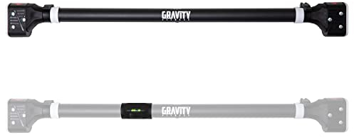 Gravity Fitness Pull-Up Bar for Doorway – Adjustable Chin-Up Bar (28.3in-37.4in) No Screws Installation - Adjustable Pull Up Bar for Upper Body Workouts, Strength Training at Home Gym