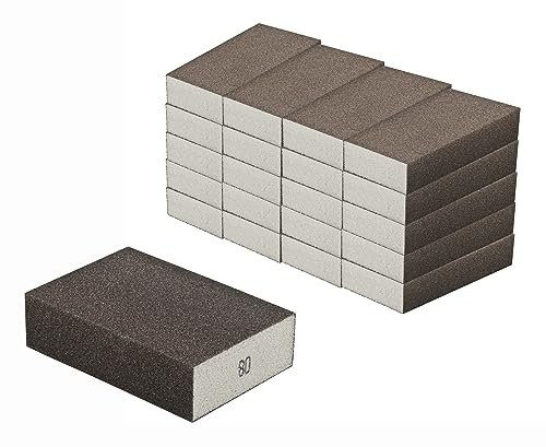 Schleifschwamm 22 Stück Schleifschwämme grobe bis feine Körnungen Hier K80 für Holz Lack Metall Trocken u. Nass Schleifen waschbar u. wiederverwendbar Schleifklotz