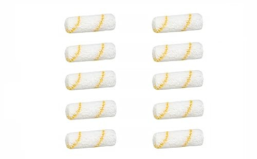 Colorus Heizkörperwalzen Gold Streif 10 cm 12 mm Flor 10er Set | Kleinflächenwalzen zum Streichen von Heizkörpern, Rohren, Nischen und Zargen – der 12 mm Flor nimmt viel Farbe auf