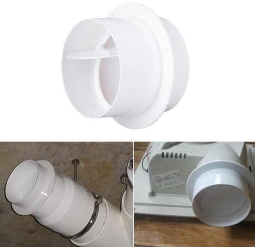 DAZZLEEX Clapet anti-retour 80 mm/100 mm/110 mm/120 mm/150 mm/200 mm pour volet de ventilation (200 mm)