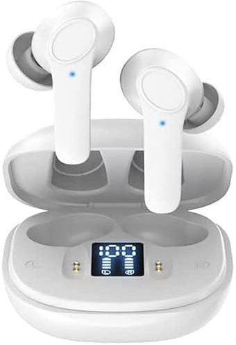 DNSEA Écouteurs sans fil pour iPhone 16e/16/16 Pro/16 Pro Max/16 Plus, Bluetooth 5.3, IPX6 In-Ear USB-C Charge Smart Touch 35H Playtime Deep Bass
