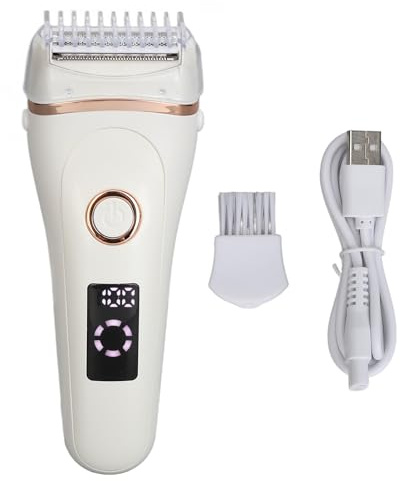 Intimrasierer für Frauen, Elektrischer Bikini Trimmer, Multifunktionaler Nass- und Trocken Epilierer mit Digitaltechnik für Präzises Haare Entfernen, Zeitsparendes, Hautschonendes