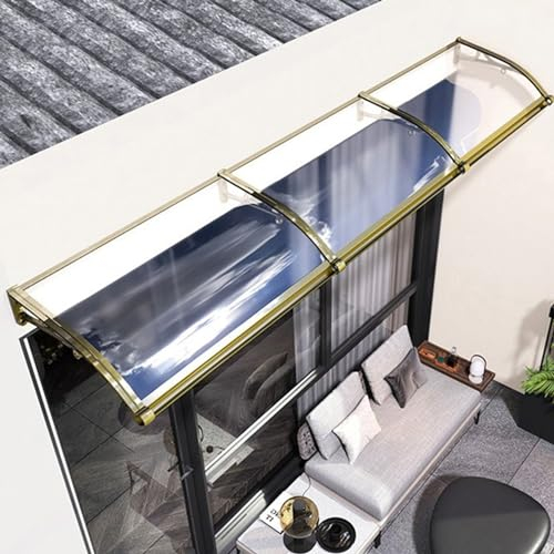 Tenda da sole in metallo per protezione da pioggia e neve, supporto in alluminio, copertura per porta d'ingresso in policarbonato, per patio, veranda, garage, balcone