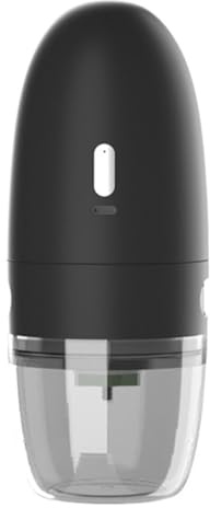 Sarini Moulin à café électrique Portable, Mini-Moulin à café électrique Portable, Plusieurs réglages de mouture, avec Brosse de Nettoyage, Rechargeable par USB, pour Cuisine et Bureau, Noir