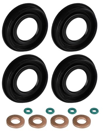 12 Stück Einspritzdüsen Dichtungen 6C1Q-6K780-A 1372494 6C1Q-9M577-AB | Kraftstoffeinspritz Injektor Dichtungssatz Unterlegscheiben O-Ring Set für Transit MK7 2.2 2.4 3.2 TDCI 2006+