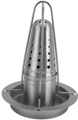 TOPINCN Vertikaler Hähnchenhalter, Truthahnständer, Vertikaler Hähnchenbräter, Hähnchenbräterständer, Edelstahl, Abnehmbarer Hähnchenbräter, Truthahnbräterhalter für Outdoor-BBQ-Grill