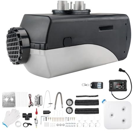 Riscaldatore da parcheggio portatile a gasolio da 12 V e 5 kW, riscaldatore a riscaldamento rapido con interruttore LCD e telecomando per camion, barca, rimorchio per auto, camper, auto da turismo,