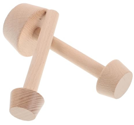 ABOOFAN 2pcs Wooden Egg Tart Base Mold Double Sided Pastry Tamper for Mini Muffin Pan DIY Baking Tool Egg Tart Molds