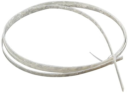 Weiße Gitarrenbindung aus Zelluloid, 6mm Breit, Satz | Akustikgitarre und Ukulele, Poliert, Langlebig, Selbstgemacht Teile für Korpusprojekte
