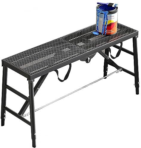FHPEWXDG Scala per ponteggi, ponteggi Portatili, Piattaforma Regolabile in Altezza, Scala da banco, Piattaforma di Lavoro Hop Up, Gradino per ponteggi, Saldatura in Acciaio, 180 * 40 cm