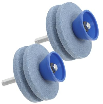 Milisten Lawn Mower Accessories 2pcs Garden Stone Knife Sharpener Portable Sharpener Easy Installation for Garden Tool Sharpening