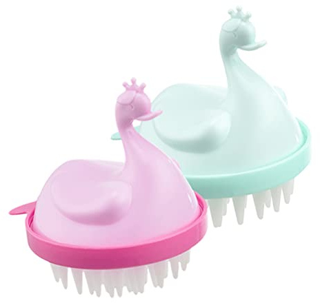 VALICLUD 2 Stück-pack Shampoobürste Kopfhautbürste aus Pp und Tpe zur Sanften Massage und Schuppenentfernung Geeignet für Nass und Trockenanwendung für Tägliche Haarpflege Zufällige Farbe