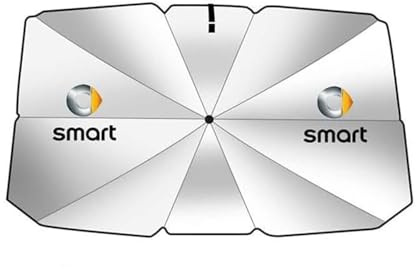LKILFUWX Car Windscreen Sun Shade, For Smart Fortwo 453 451 Car Front Window Sunshade Cover UV Protector heat-insulating Windshield Sun Shade Umbrella