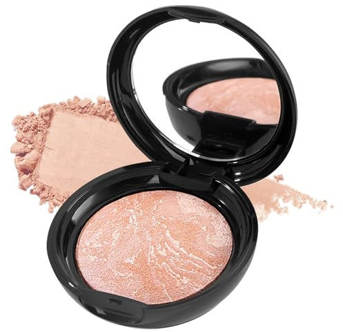 Baked Foundation for Mature Skin - Color Correcting Powder Foundation - Oil-Control Mineral Powder Foundation - Brighten Foundation Full Coverage for Face,Matte Natural Finish(02Natural)