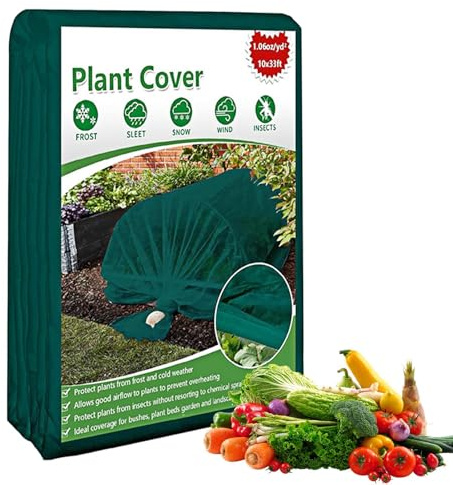 Generico Teli Antigelo per Piante da Esterno | Coperta Antibrina Invernale,Protezione UV Traspirante per Vigneto Serra Balcone Piante in Inverno Siccità Semenzaio Frutteto