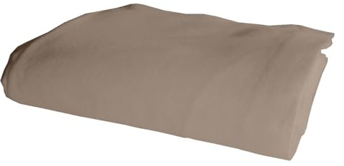 Duquennoy & Lepers - Drap Plat 2 Personnes - Flanelle 100% Coton - 240x300 CM - Uni Taupe