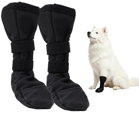 BnbnPup 1 Paar Pfotenschutz Hund Verletzung Hundeschuhe - Verstellbar, Atmungsaktiv, Anti Rutsch - Schützt Die Haut Durch Weniger Direkten Kontakt & Verhindert Lecken Bei Verletzungen (S)