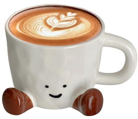 Novelty Tea Cup With Feet - Hand-kneaded Feet Tea Cup, 300ml Cute Ceramic Coffee Mug, Durablle Thermal Coffee Mug Decorative Art Footed, Funny Novelty Breakfast Mugs For Girls Friend Kids Men Wife