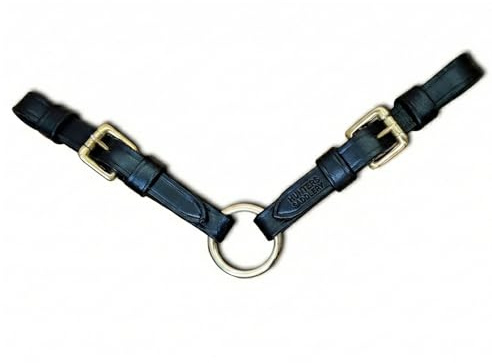 Hunters Saddlery Leder-Longierbrille Pony Cob Pferd Longierhilfe für Halfter Trense Gebiss (Schwarz)