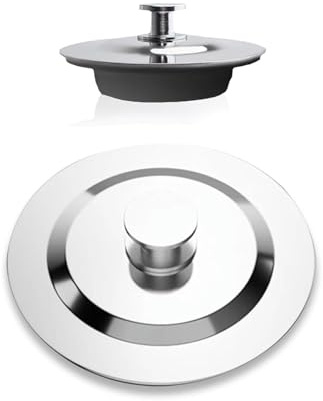 1 Pcs Sink Plug Replacement,Universal Bath Plug,Stainless Steel Silicone Kitchen Sink Stopper | Kitchen Sinks Drain Cover,Suitable for Bathtub/Washbasin/Kitchens - Corrosion-resistant Drain Plugs