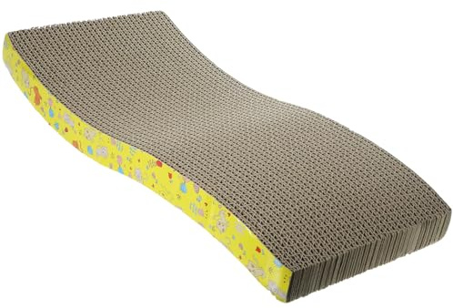 Healifty Tablero Rascador para Gatos de Cartón Corrugado S Diseño S, Juguete Rascador para Mascotas, Tabla de Moler Resistente y Segura para Entrenamiento y Juego en Casa Varios Estilos