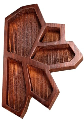jojofuny Plateau à Bijoux Gothique en Bois 30 Cm Cristal Naturel Support de Rangement pour Bracelets Perles Huiles Essentielles Décoration Intérieure Maison