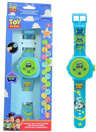 Lexibook, Disney Toy Story, Digital Klocka med Projektion av 20 Bilder, Tidsvisning, Bekväm Rem, Projektorfunktion, För Barn, DMW050TSLXB