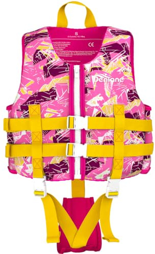 Schwimmweste ‎Kinder Neopren Weste, 2-3 Jahre Ideale Kleinkinder Schwimmhilfe Badeanzug Assist Bademode Schwimmtraining mit Einstellbare Sicherheits Straps für Jungen und Mädchen - Rosa,S (15-19kg)