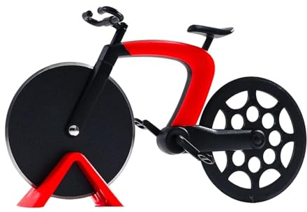 Cortador De Pizza De Acero Inoxidable, Rueda Con Forma De Bicicleta, Rodillo For Bicicleta, Cortador De Pizza, Cuchillo For Cortar Pizza, Herramientas De Cocina, 1 Ud.(Red)