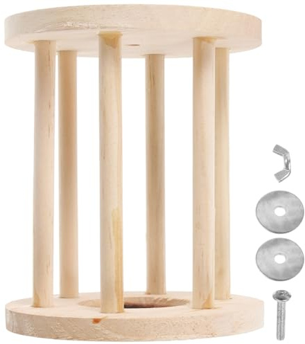 Holzfutter Kaninchenhalter mit Fixierer für Käfig, Verstellbar, Zaun Design | Kaninchen und Tierfutter, Holz, Khaki, Verschwendung, Langsameres Fressen