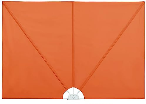 mtlskopl Toldo lateral plegable para balcón, 300 x 200 cm, color rojo terracota, protección visual para balcón y terraza, con soporte de pared de marco de acero y poliéster