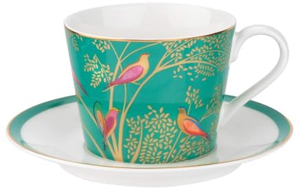 Portmeirion Home & Gifts SMCG78924-XG Sara Miller for Portmeirion Chelsea Cup and Saucer, Ceramic Green, 230 x 185 x 95 cm,8 fl oz.
