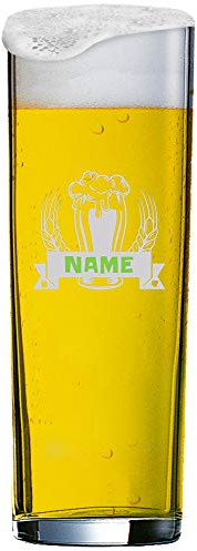 Meinglas Individual graviertes Kölsch Cristal 0,2 L con un nombre grabado dentro del wappens – El Individual, acero y lavavajillas