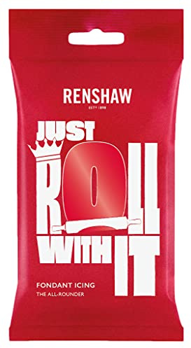 Renshaw Poppy Red 1kg Ready to Roll Fondant Icing Sugarpaste
