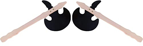 BestSaller 1013 Streitaxt aus Birken Holz, 45 cm, schwarz/Natur (2 Stück)