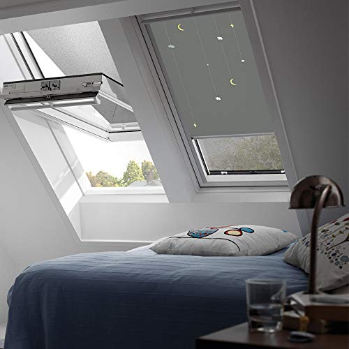 VELUX Original Verdunkelungsrollo Rollo für GGL, GHL, GTL, GPL, GGU, GHU, GTU, GPU/F04/Stofffarbe Disney 4666/Heißluftballons/DKL F04 4666S