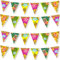 FEPITO 4 Pack Hawaïen Bruant Bannière Luau Party Tropicale Fête Bruant Totalement 12 Mètres