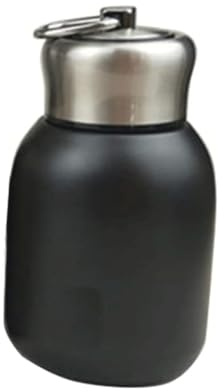 Minitermos de café de 300 ml, termo de viaje, termo de acero inoxidable, para uso en interiores y exteriores negro