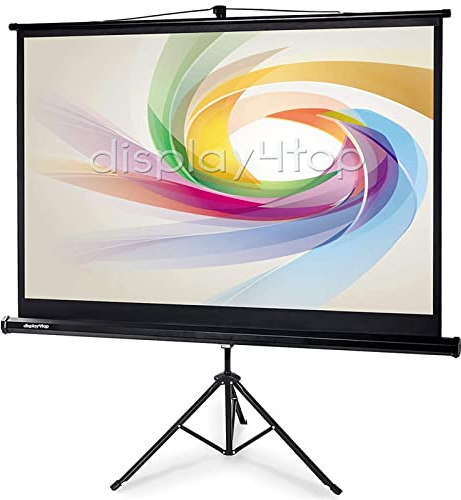 Display4top 60 Portable Projector Screen,4:3 Portable Foldable For Home Theater Cinema Indoor Outdoor Projector Movie Screen,Screen:122cm(W) x 91cm(H) (60 Portable Tripod)