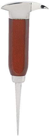 Eispickel aus Edelstahl, 6,7-Zoll-Eispickel mit Sicherheitsgriff, Antioxidans, gesund und langlebig, ergonomischer Holzgriff, Eispickel für Bar, Conina, Restaurant