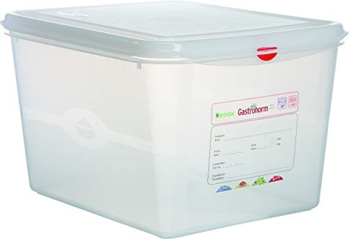 Heavy Duty Polypropylene Gastronorm Food Catering Kitchen Containers + Lids - Food Grade Clear Commercial Industrial Quality - 8 Sizes (6, 1/6-2.6 Litres)