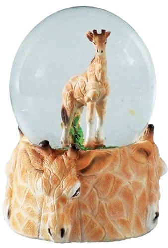 Water Globe - Giraffes from Deluxebase. Decorative Snow Globe Ornament with Giraffe Figurines, Glass Glitter Dome with Resin Base, Novelty Home Decor Display Piece.
