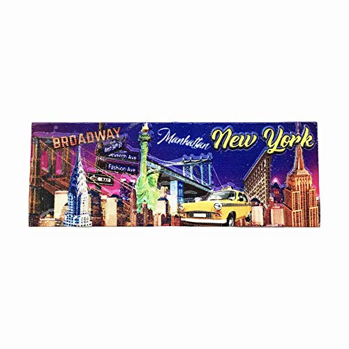 Kühlschrankmagnet, Motiv: USA New York, Broadway, Manhattan, Souvenir, Geschenk, handgefertigt, Dekoration für Zuhause und Küche, New York, Kühlschrankmagnet-Kollektion